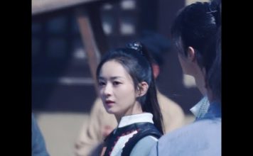 Triệu Lệ Dĩnh ngơ ngác khi bị giật bánh trong hậu trường Hữu Phỉ